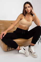 black tracksuit trousers for women, flowy & eye-catching, relevance fashion