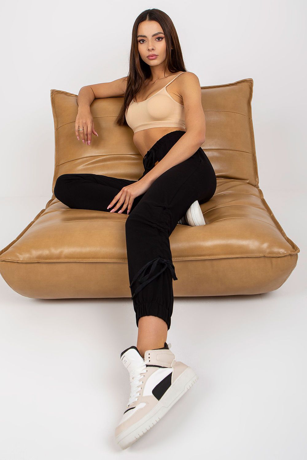 black tracksuit trousers for women, flowy & eye-catching, relevance fashion