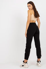 black tracksuit trousers for women, flowy & eye-catching, relevance fashion