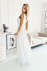 beige evening dress for women, lightweight & fresh, bicotone fashion