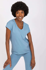 blue t-shirt for women, trendy & delicate, bfg fashion