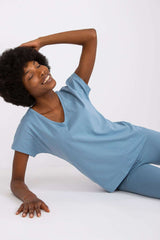 blue t-shirt for women, trendy & delicate, bfg fashion
