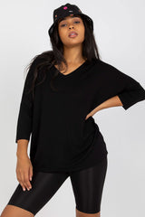 black plus size blouse for women, graceful & functional, relevance fashion