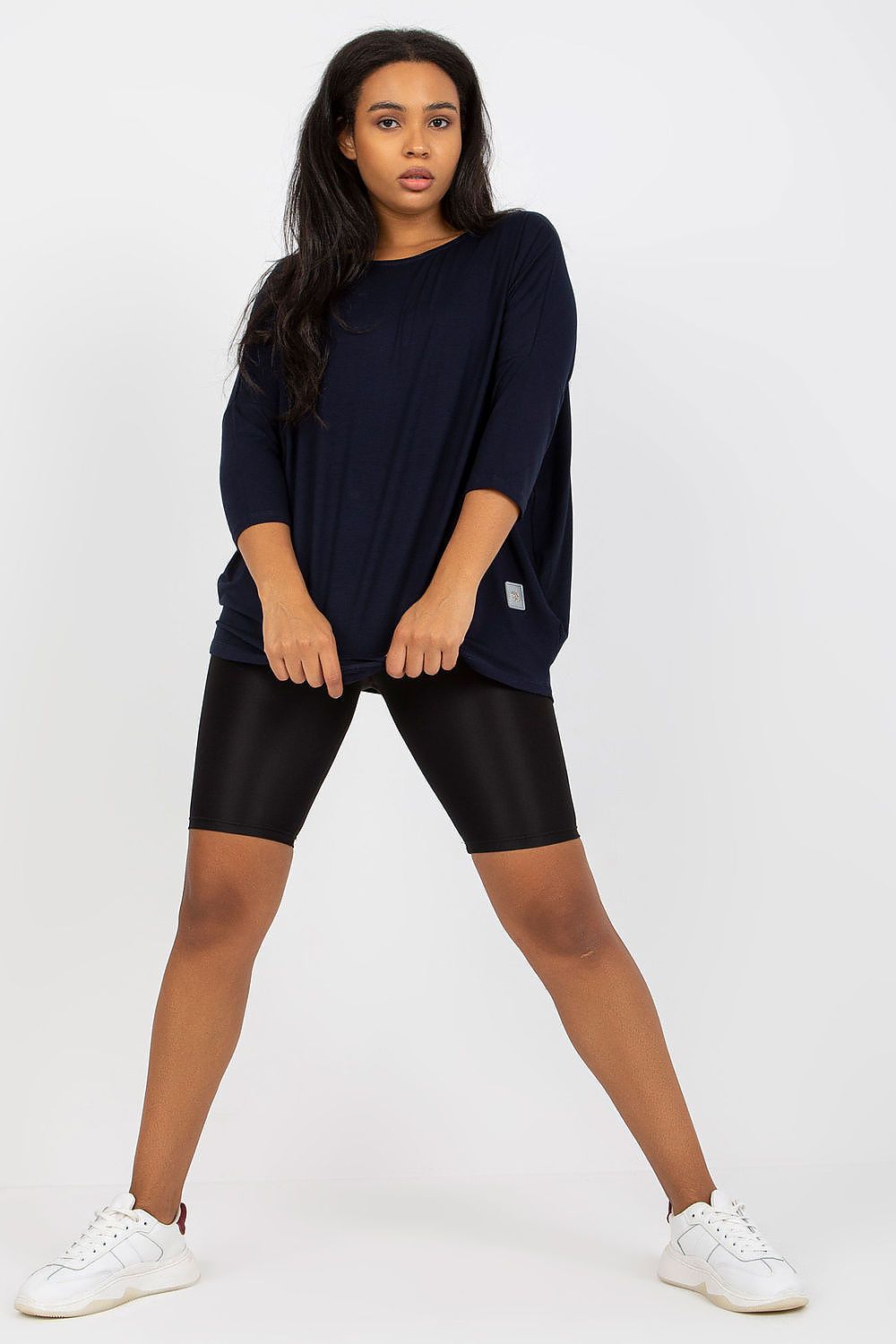 black plus size blouse for women, comfy & simple, relevance fashion