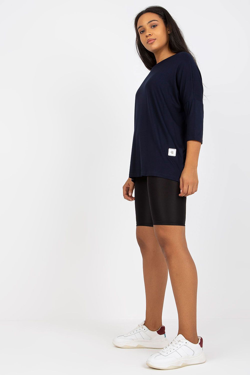 black plus size blouse for women, comfy & simple, relevance fashion