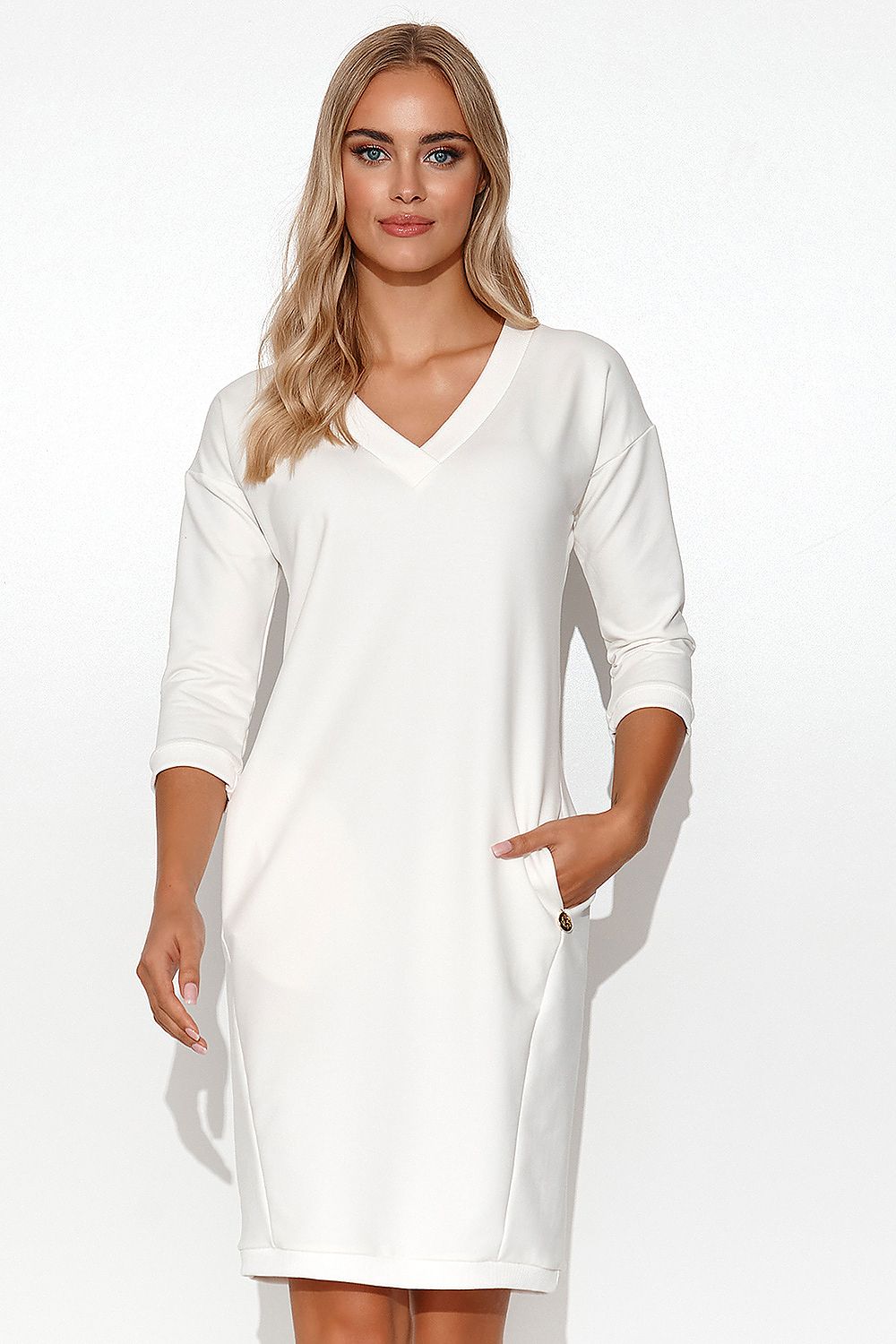 beige daydress for women, shimmering & luxurious, makadamia fashion