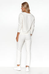beige set for women, structured & tailored, makadamia fashion