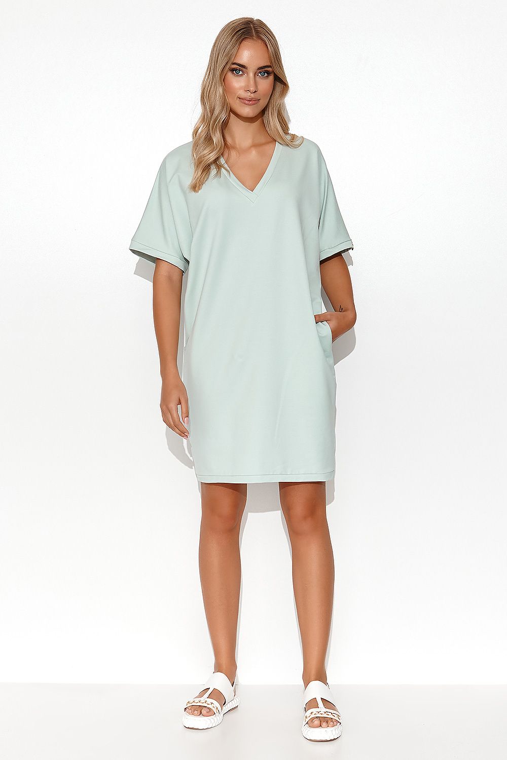 beige daydress for women, luxe & functional, makadamia fashion