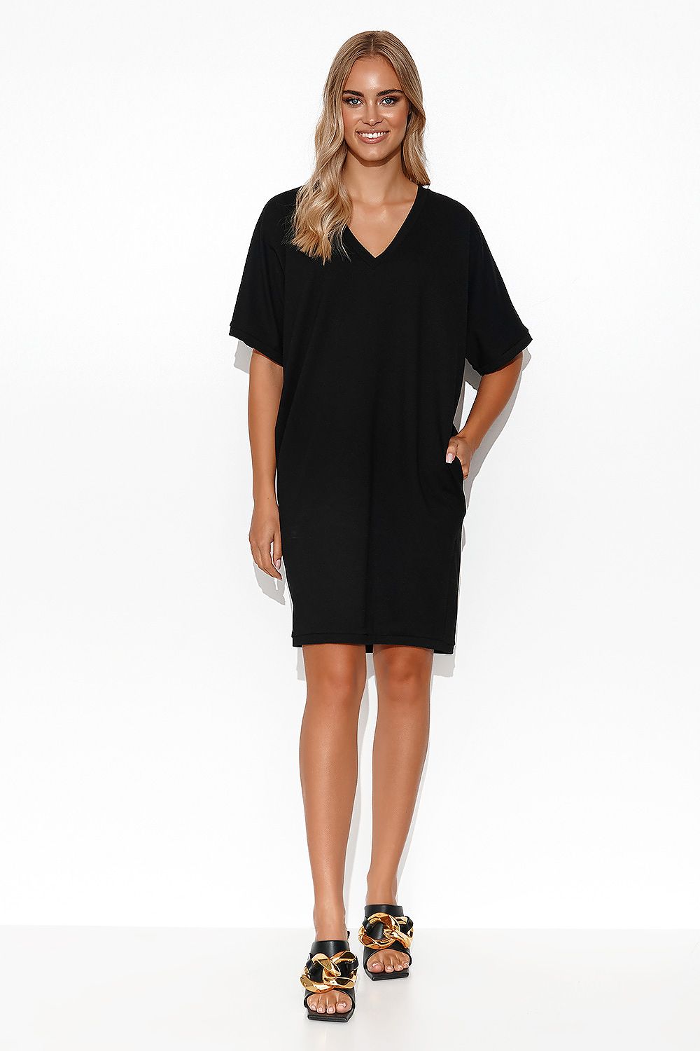 beige daydress for women, luxe & functional, makadamia fashion