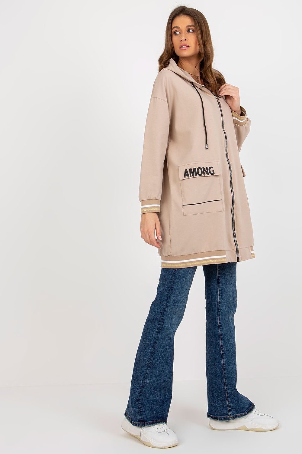 beige sweatshirt for women, clean & charming, relevance fashion