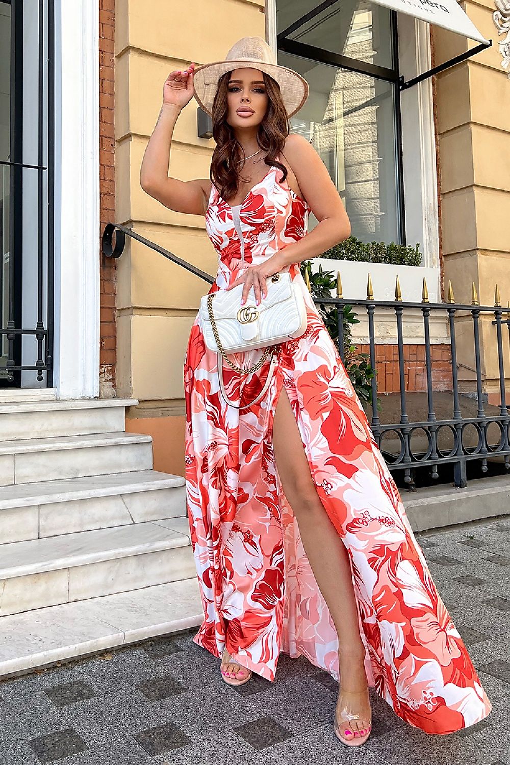 orange daydress for women, versatile & luxurious, bicotone fashion