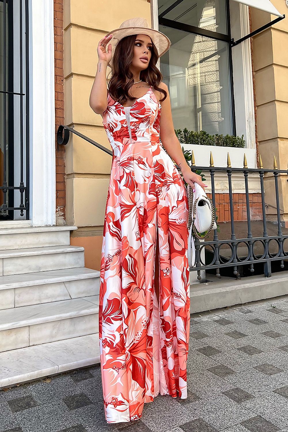 orange daydress for women, versatile & luxurious, bicotone fashion
