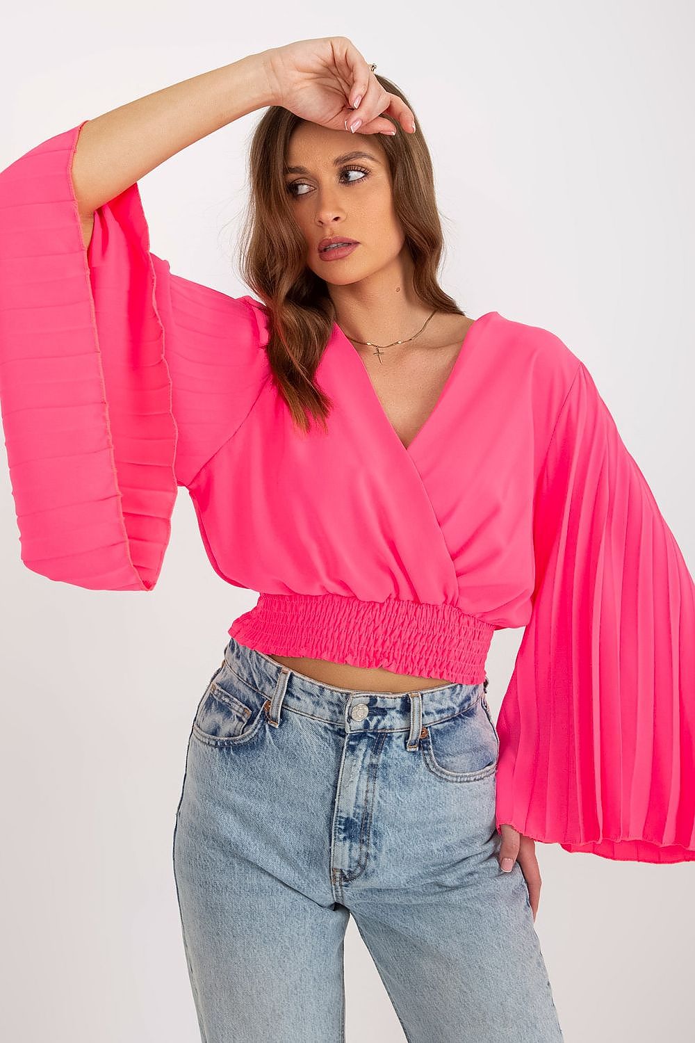 pink blouse for women, relaxed & vibrant, italy moda fashion