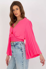 pink blouse for women, relaxed & vibrant, italy moda fashion