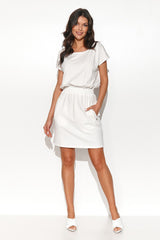 beige daydress for women, polished & breezy, numinou fashion