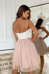 beige evening dress for women, relaxed & polished, bicotone fashion