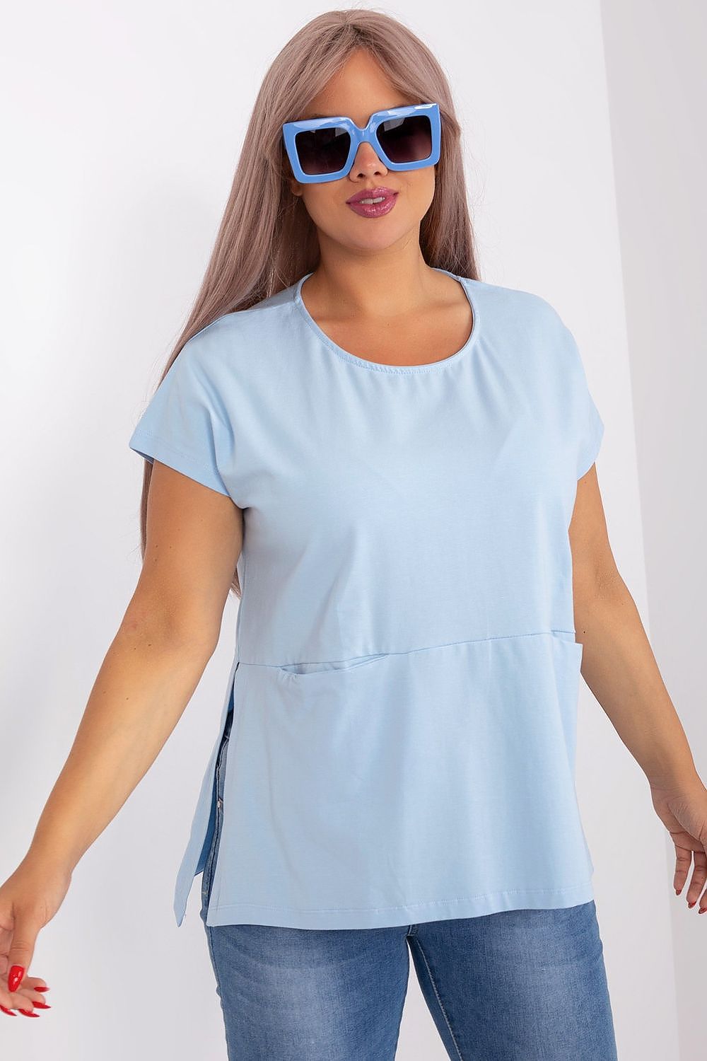 beige plus size blouse for women, artistic & structured, relevance fashion