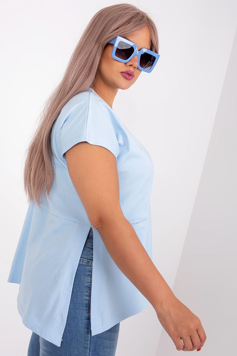 beige plus size blouse for women, artistic & structured, relevance fashion