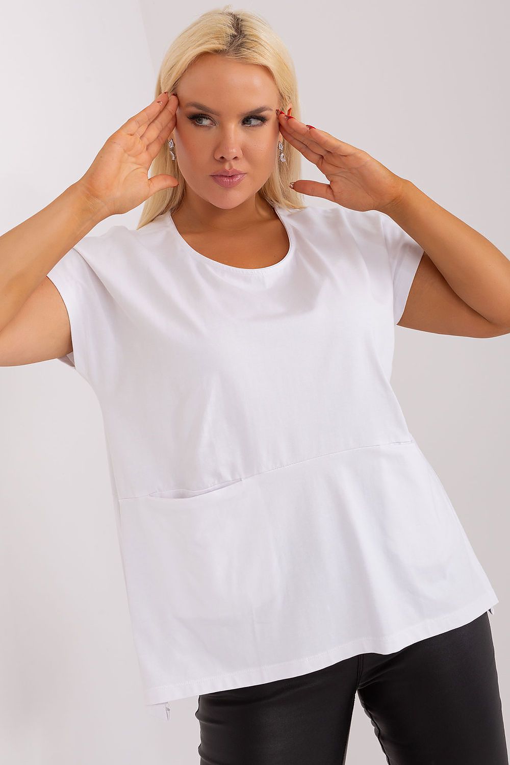 beige plus size blouse for women, artistic & structured, relevance fashion