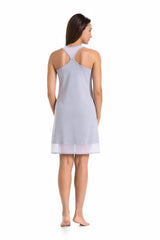 grey nightshirt for women, fitted & minimal, teyli fashion