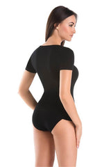 black t-shirt for women, refined & breezy, teyli fashion