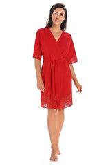 red bathrobe for women, elegant & edgy, teyli fashion