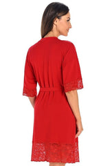 red bathrobe for women, elegant & edgy, teyli fashion