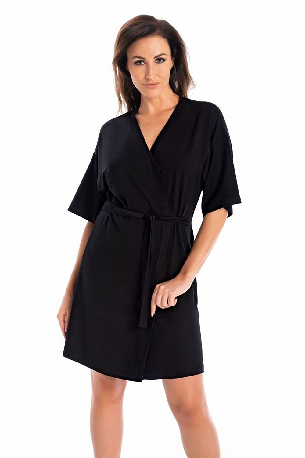 black bathrobe for women, glamorous & formal, teyli fashion