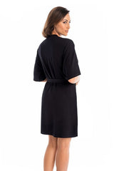 black bathrobe for women, glamorous & formal, teyli fashion