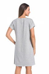 grey nightshirt for women, graceful & flattering, teyli fashion