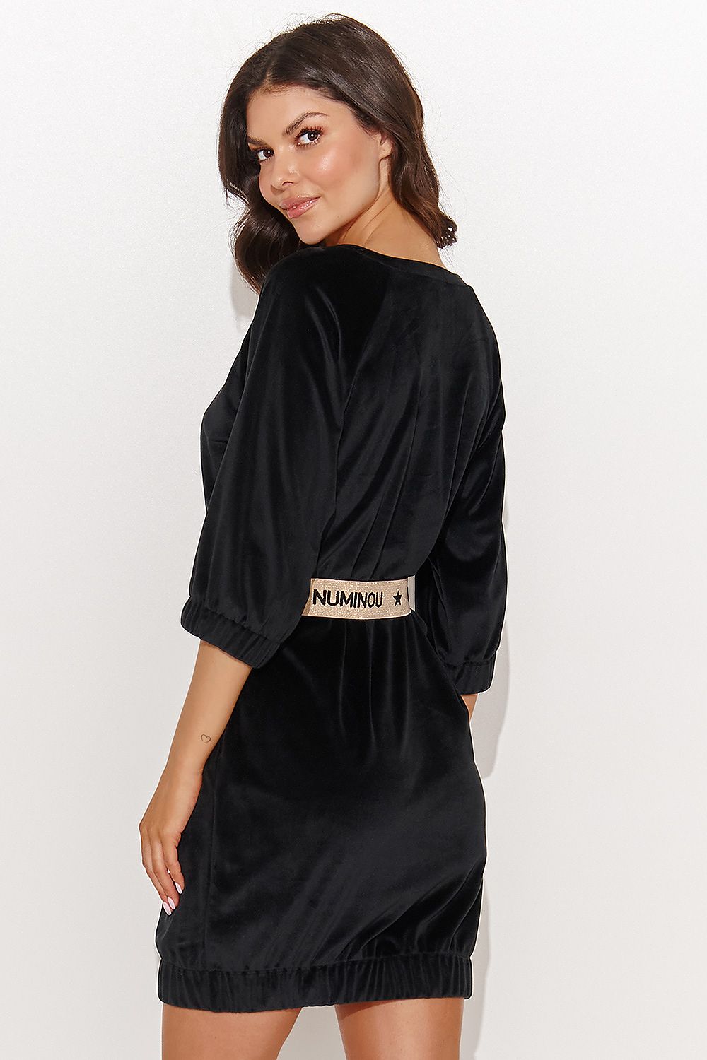 beige daydress for women, modern & polished, numinou fashion
