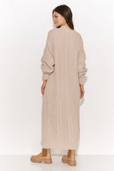 beige cardigan for women, airy & contemporary, numinou fashion