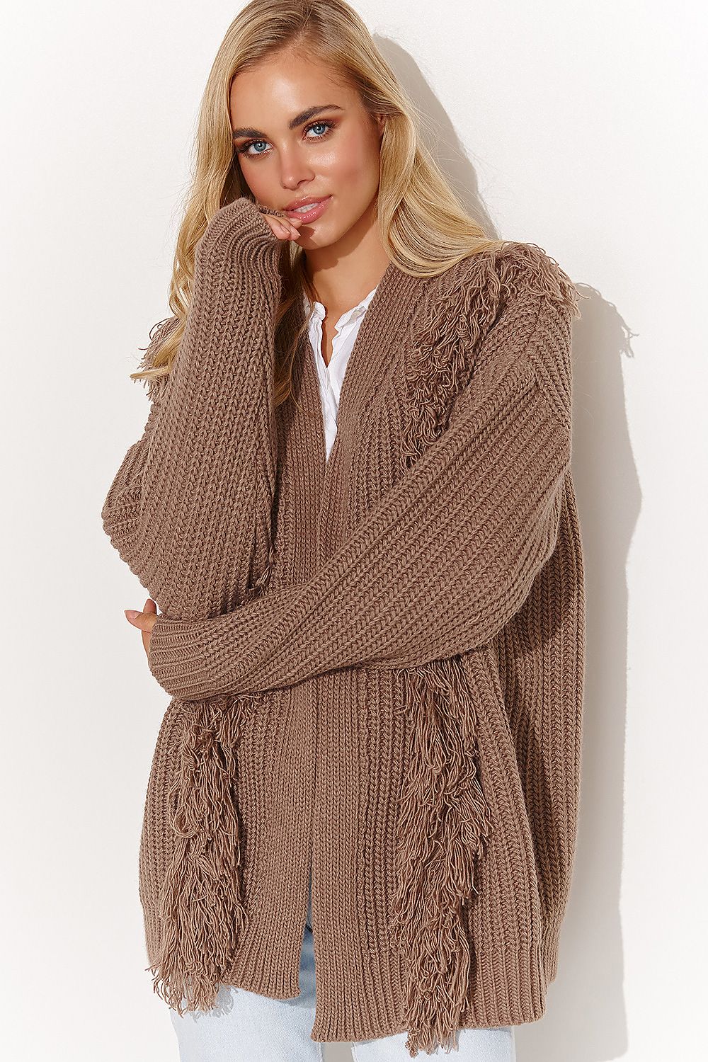 black cardigan for women, soft & cozy, makadamia fashion