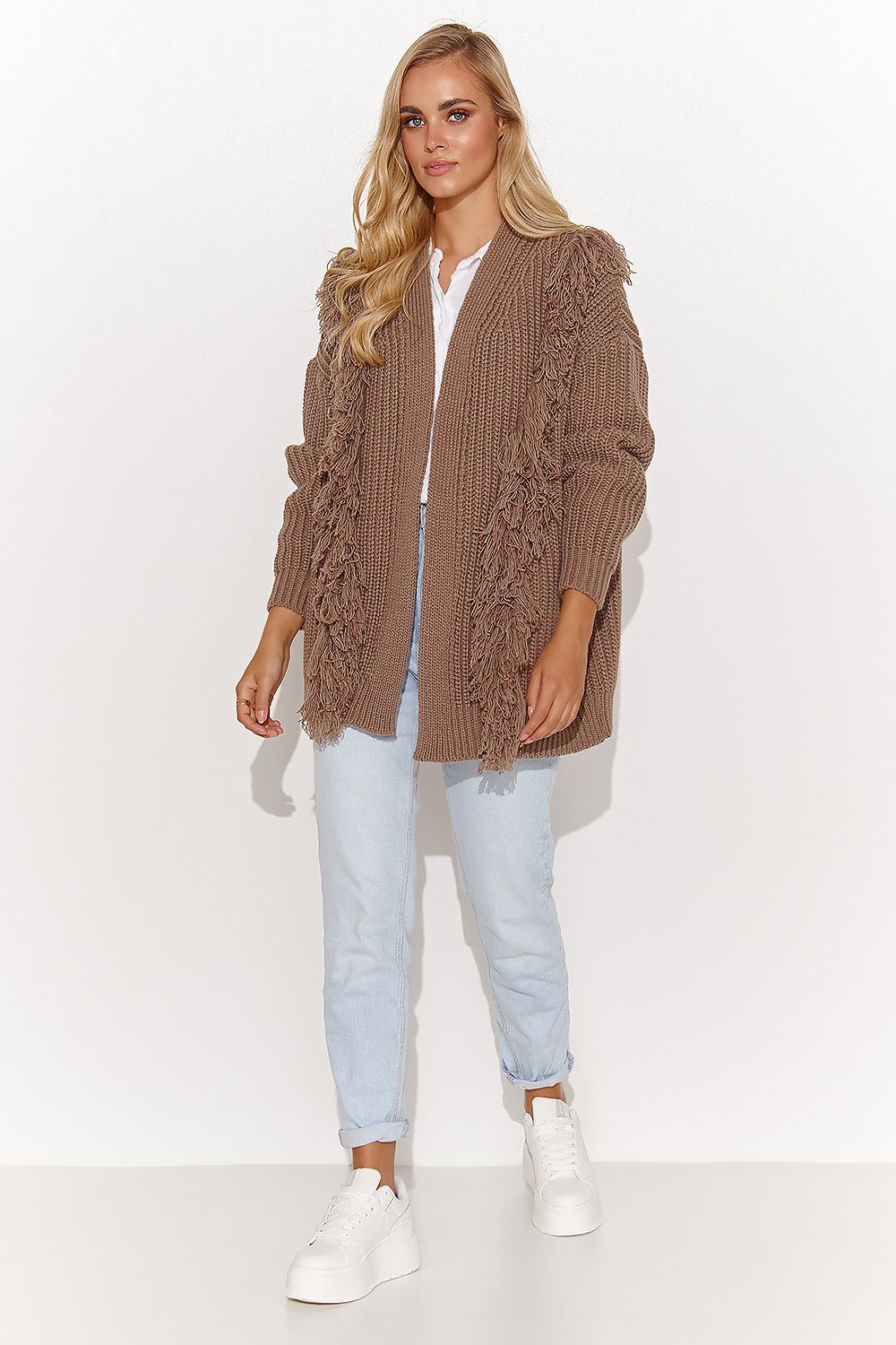 black cardigan for women, soft & cozy, makadamia fashion