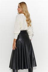black skirt for women, sleek & eye-catching, makadamia fashion