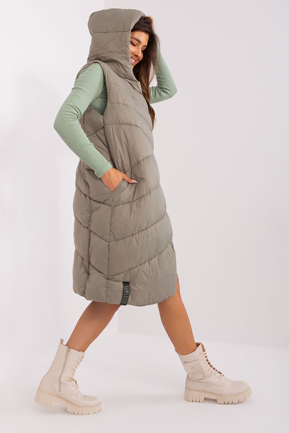 green gilet for women, stylish & breezy, sublevel fashion