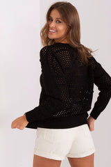 black jumper for women, relaxed & dainty, badu fashion