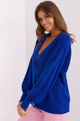 blue cardigan for women, relaxed & stretchy, badu fashion