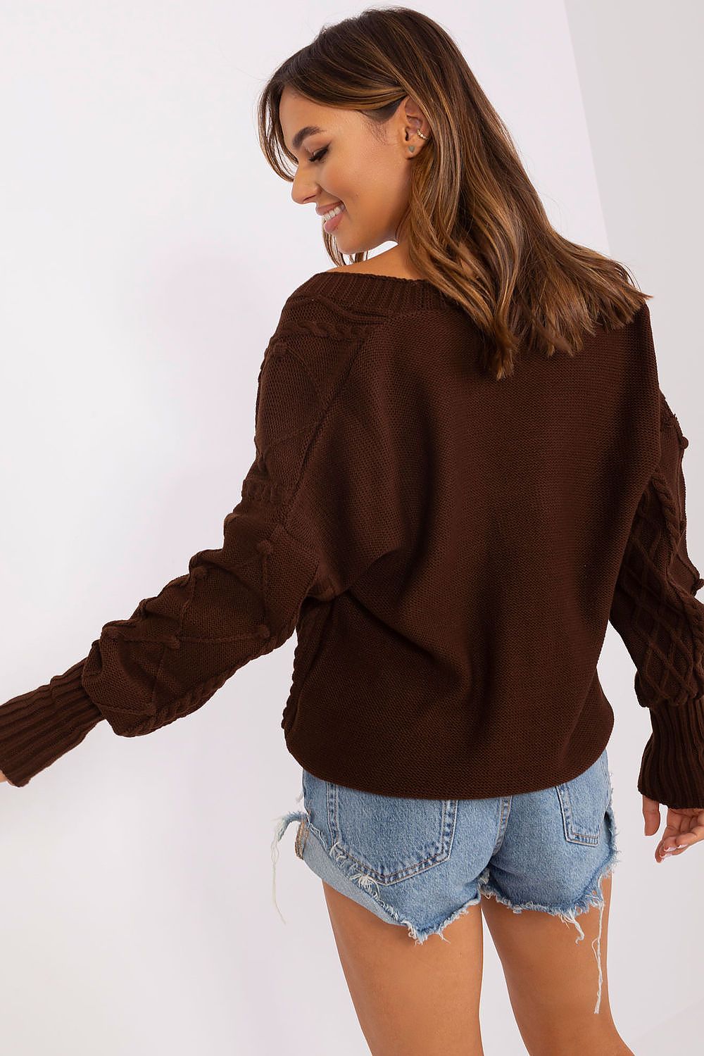 brown cardigan for women, sophisticated & comfy, badu fashion