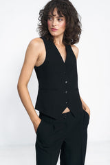 black gilet for women, timeless & practical, nife fashion