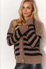 beige cardigan for women, lightweight & charming, makadamia fashion