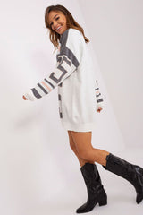 grey long jumper for women, chic & unique, badu fashion